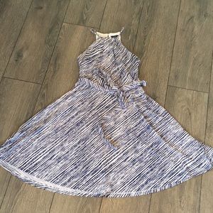 Ann Taylor Petite 00P A-line Blue Sundress